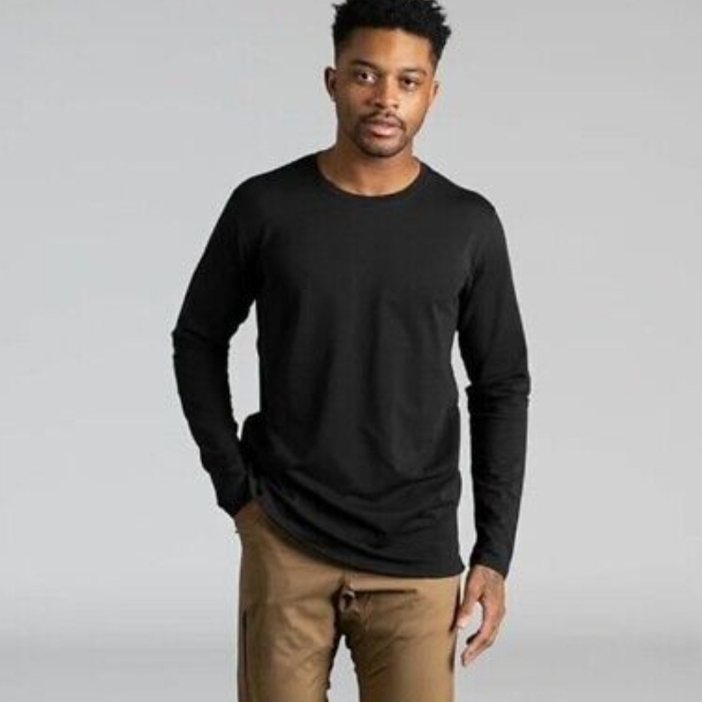 Bylt Basic Crew Split Hem Shirt Long Sleeve